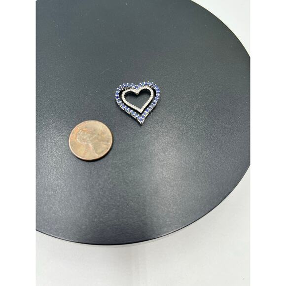 JWBR 10k White Gold Double Heart Pendant Blue Spinel and Diamond
21mm, 1.71g - Picture 2 of 9